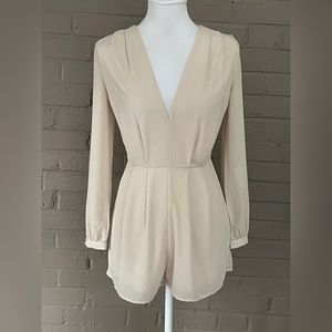Tobi  beige dressy romper S